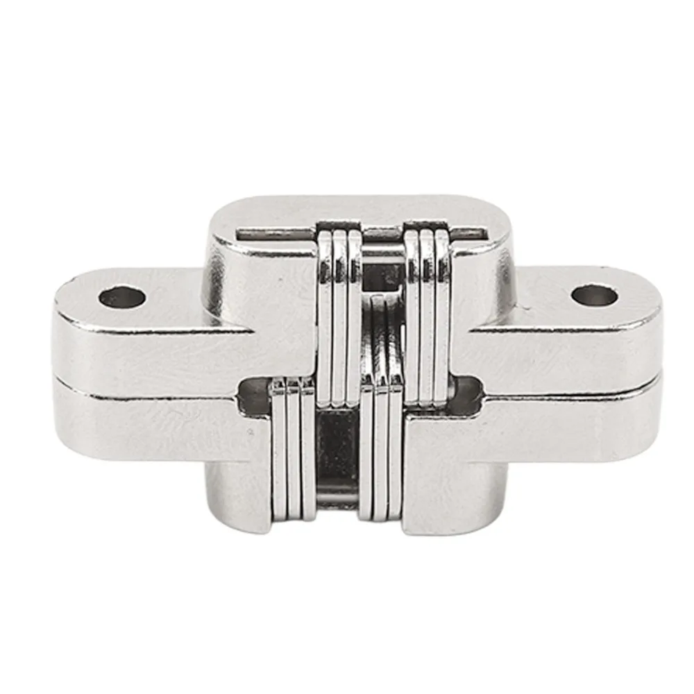 2pcs Durable Easy-Install Hidden Hinge Practical Compact Concealed Hinge Cross Hinge Secret Bathroom Doors