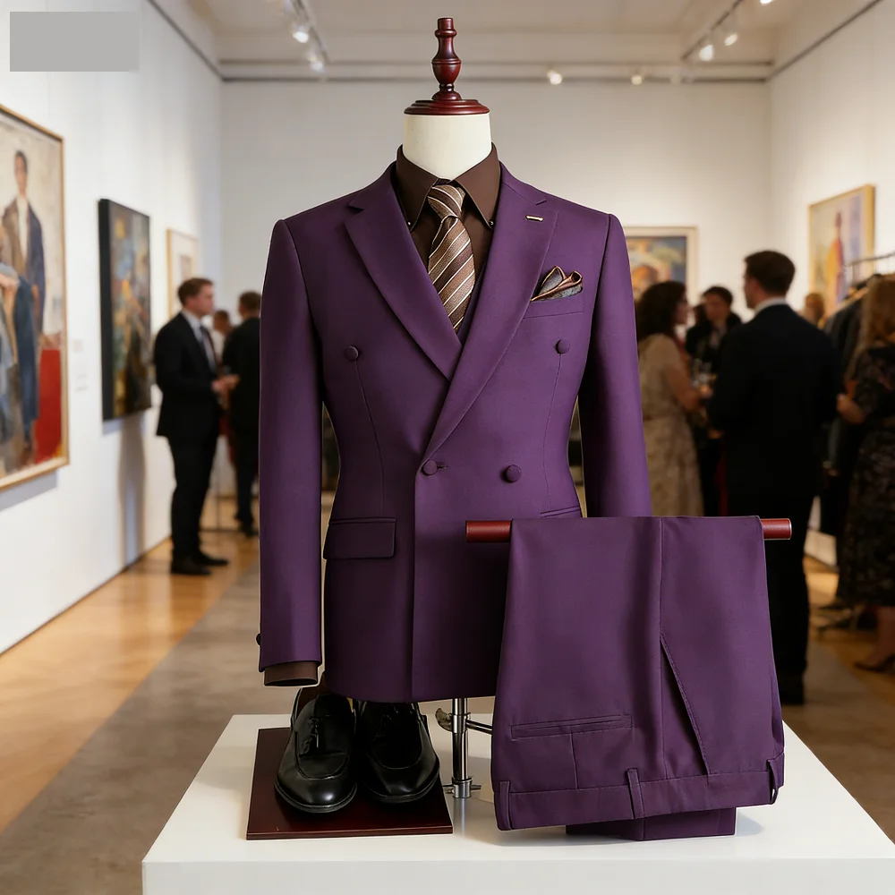 

Мужской премиальный двубортный приталенный пиджак-костюм для свадьбы, делового повседневного и официального стиля, рабочая одежда, куртка