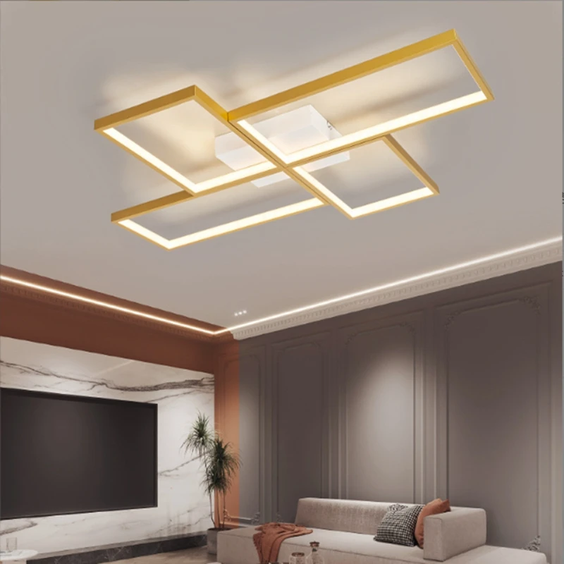 

New Intelligent LED Sitting Room Ceiling Light Brief Bedroom Study Dining Room Chandelier Creativity Indoor Decoration Lamps