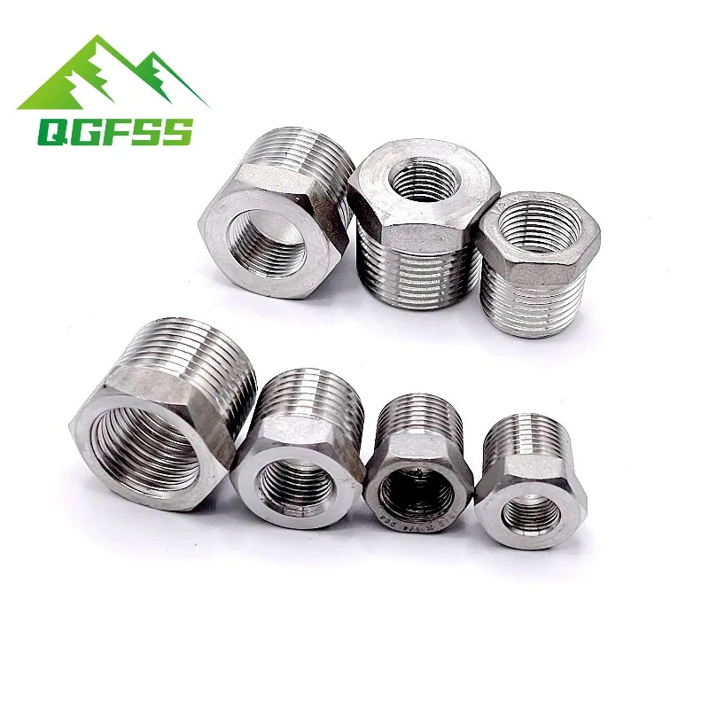 Tonifying Heart Reducer Bushing 1/8" 1/4" 3/8" 1/2" BSP Male/Female Thread SS304 Stainless Steel Pipe Fittings For Water Gas Oil