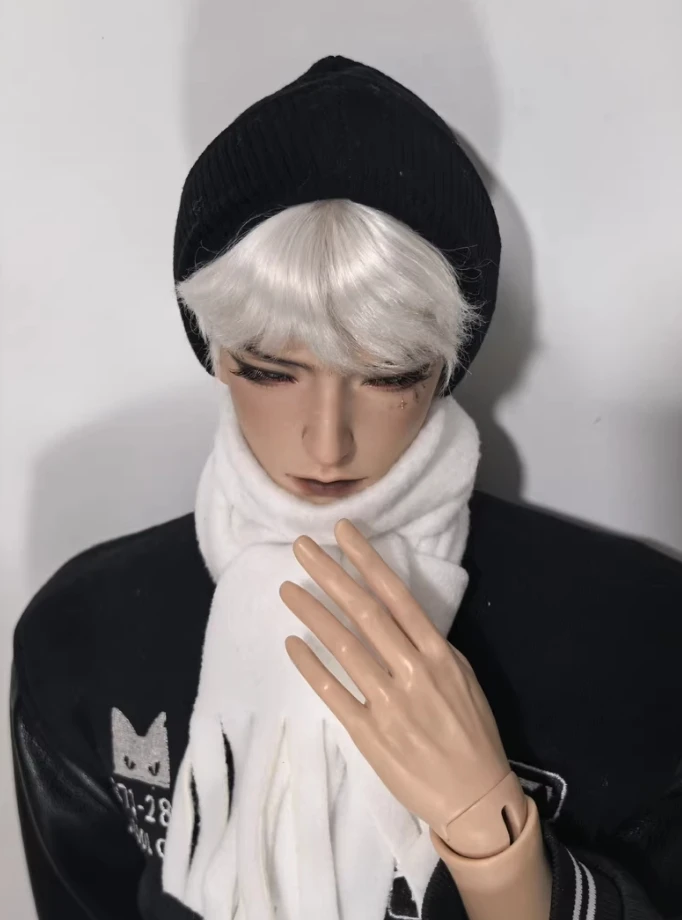 A07 الأطفال اليدوية لعبة العم ID75 uf75 mfd80 BJD إكسسوارات دمي بني أسود رمادي اللون نوع بسيط قبعة صوف 1 قطعة