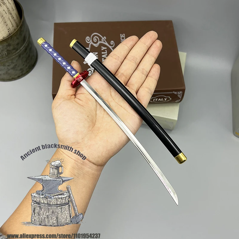 26cm Tenseiga Samurai Sword Sesshomaru Inuyasha Anime Peripherals 1:6 Metal Weapon Miniature Model Home Ornament Toy Accessories