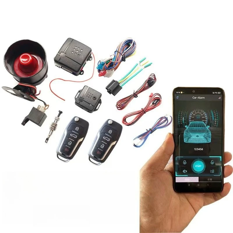 Hot Factory Bluetooth 1-Way Car Security Burglar Alarm Remote + APP Control Lock/Unlock & Trunk Opening & Windows Rolled up etc.