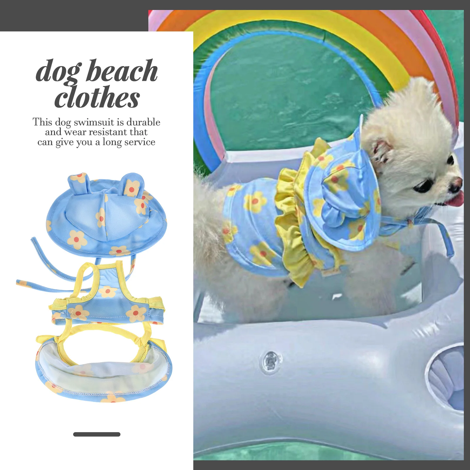 

Pet Swimsuit Bathing Suits for Small Dogs Beach Clothes Clothing Spandex Puppies