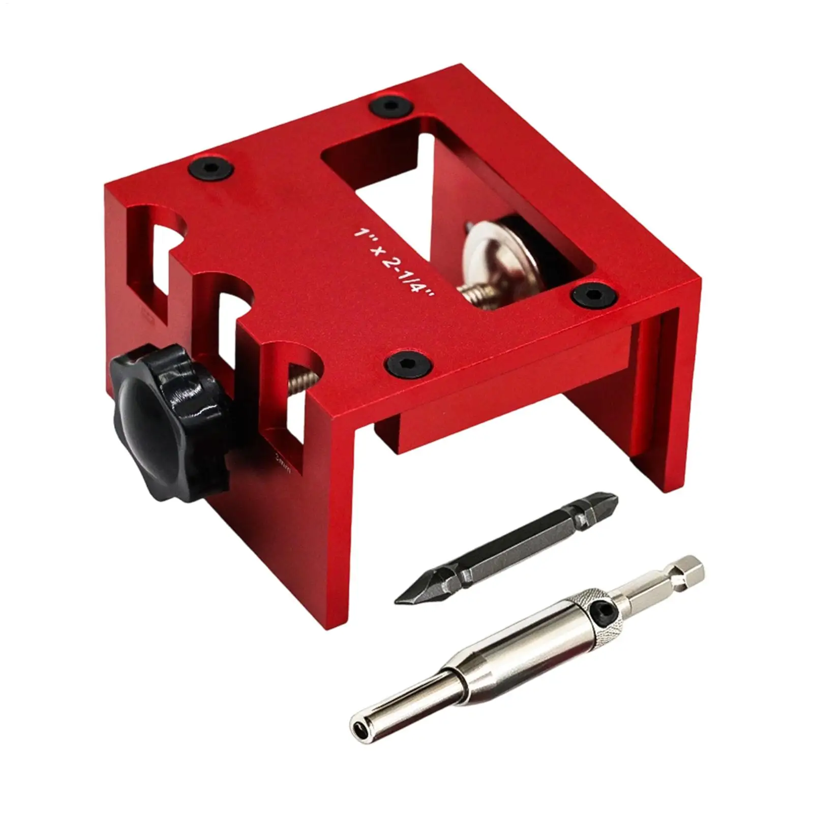 Door Lock Installation Jig Aluminum Alloy Mortise Template with Guide Head Precise Latch Cutting Tool for Interior Door Hardware