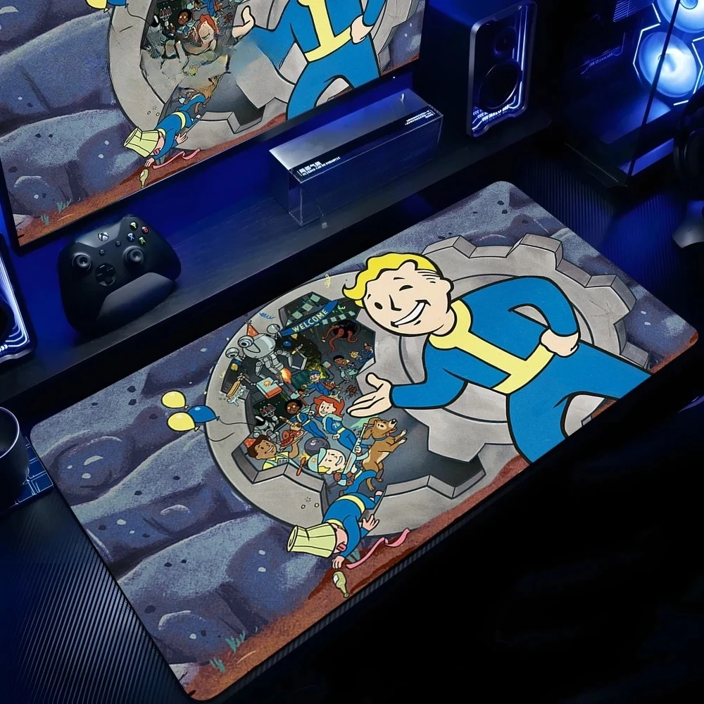Alfombrilla de Juego Creativa XXL para Laptop/Tablet, Alfombrilla de Ratón F-Fallout 4, Alfombrillas de Juego Grandes Antideslizantes, Alfombrilla de Ratón para Mini PC, Alfombrilla de Juego Grande de Cuero