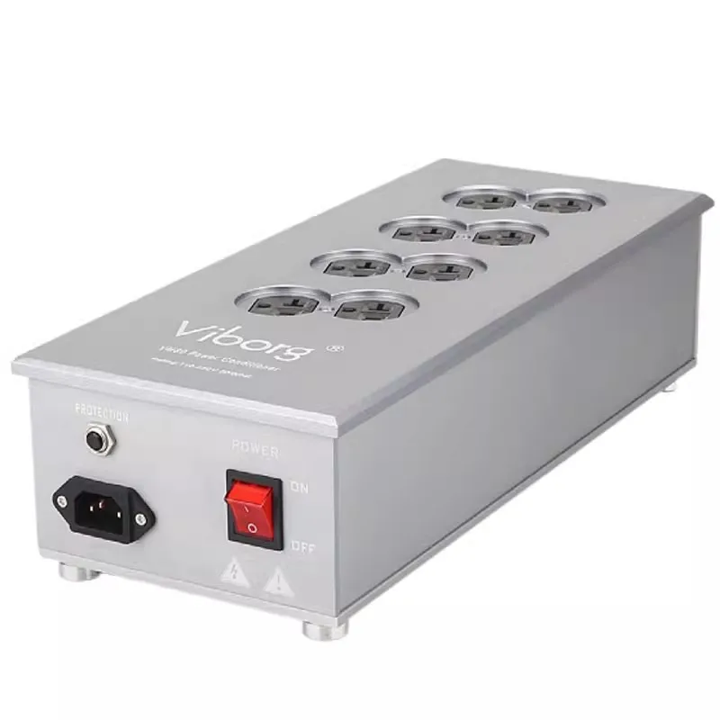 HiFiオーディオ用US/EUシュココンセント ノイズフィルター AC電源コンディショナー オーディオファイル用電源フィルター 電源浄化器