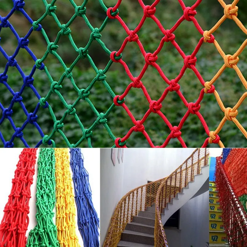 Customizable 6mm Balcony Terrace Stair Railing Children Preventing Falls Safety Net Construction Woven Nylon Rope Mesh Netting