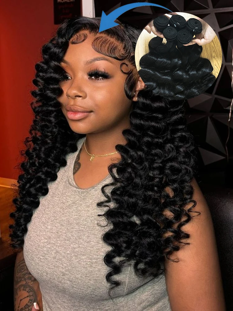 Loose Wave Bundles Human Hair 30 Inch Natural Color Unprocessed Virgin Remy Loose Body Wave Hair Extensions Raw Hair 3 4 Bundles