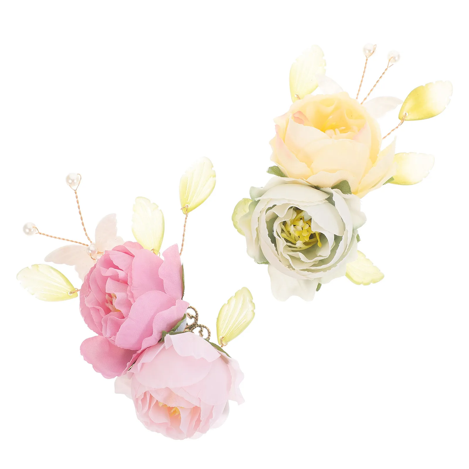 

2Pcs Flower Clip Hair Accessories for Women Elegant Floral Hair Clips Wedding Bridal Hairstyle Decor Vintage Flower Barrette