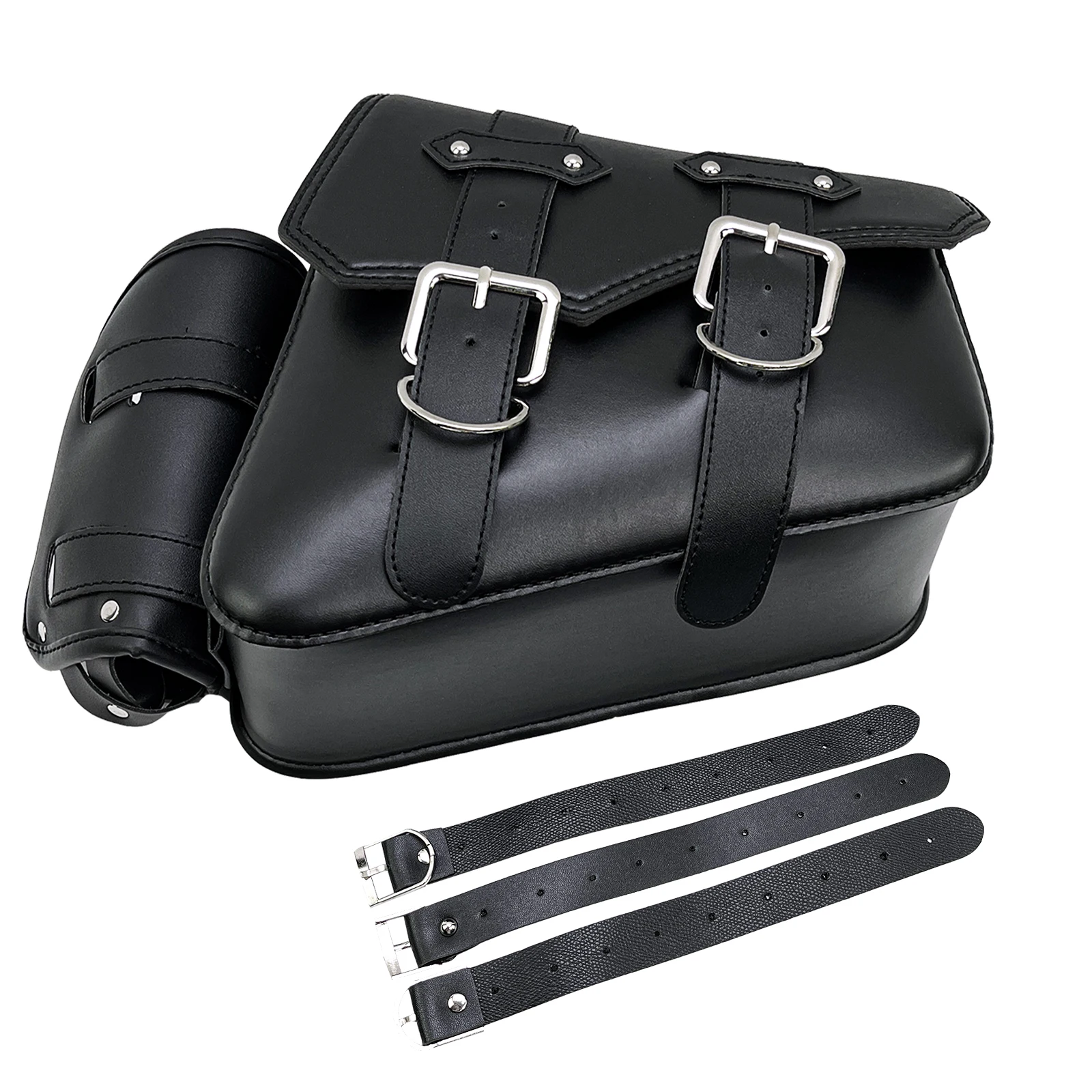 

PU Leather Motorcycle Saddlebags Side Tool Pouch Bag Luggage Saddle Bag Pouch Left/Right For Harley Sportster XL 883 1200 48 72