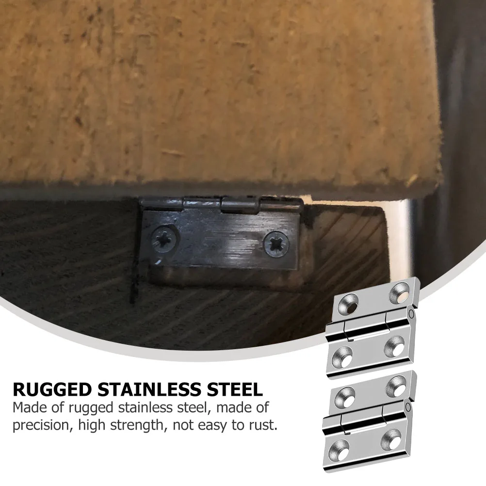 

2 Pcs 304 Stainless Steel Hinges Heavy Duty Kitchen Cabinet Furniture Long Lasting Durable 180 Degree Rotation