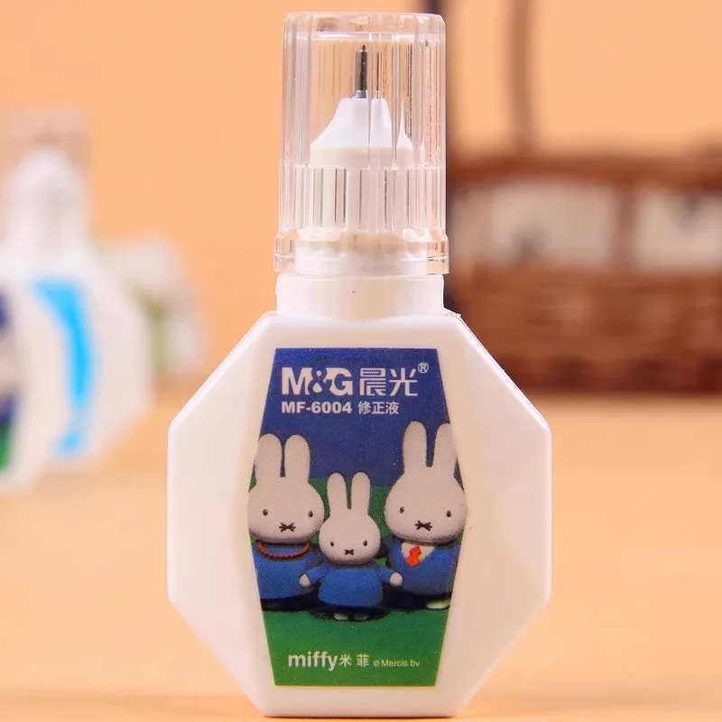 Liquide correcteur M&G pour usage étudiant et bureau, 18 ml/bouteille, corrige les erreurs, 2 façons d'utiliser, brosse et pointe