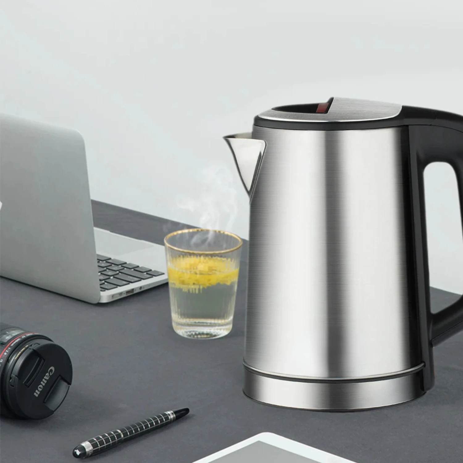 NEW Modern 2.3L Stainless Steel Smart Whistle Kettle for Kitchen Appliances - Enjoy Stylish Tea and Coffee with this Contemporar