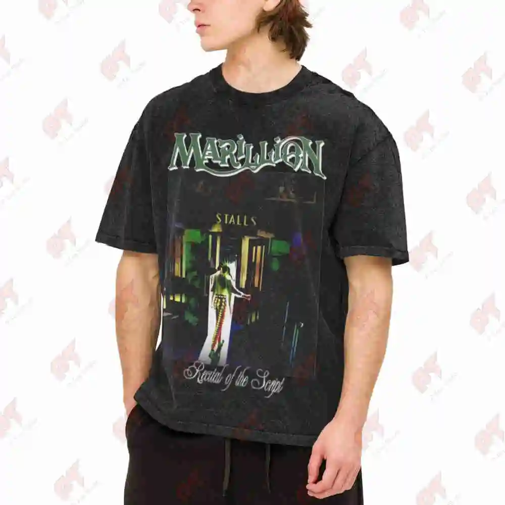 Marillion Recital Of Script Vintage Washed Tee Pure Cotton T-Shirt