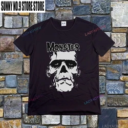 Frankenstein Original TShirts The Monster Skull Print Homme T Shirt Hipster Tops