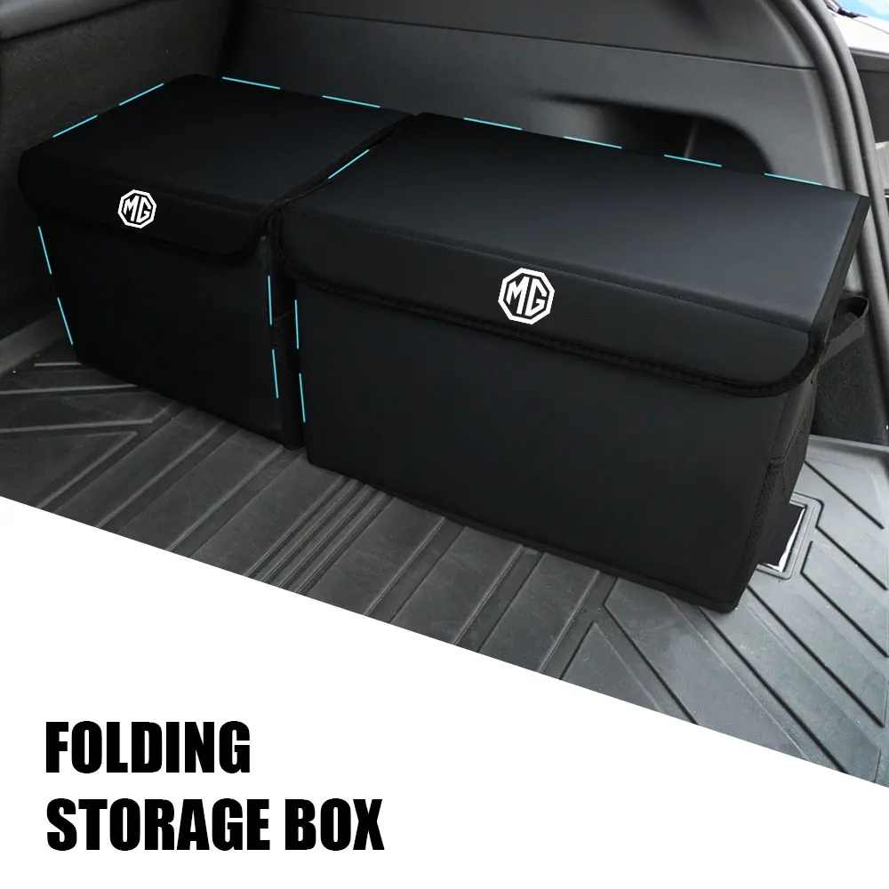 

Car Accessories Leather Storage Bags Trunk Travel Organizer Box For Morris Garages MG MG3 MG5 MG6 MG7 ZS 3SW GT EZS EHS Phev ZT