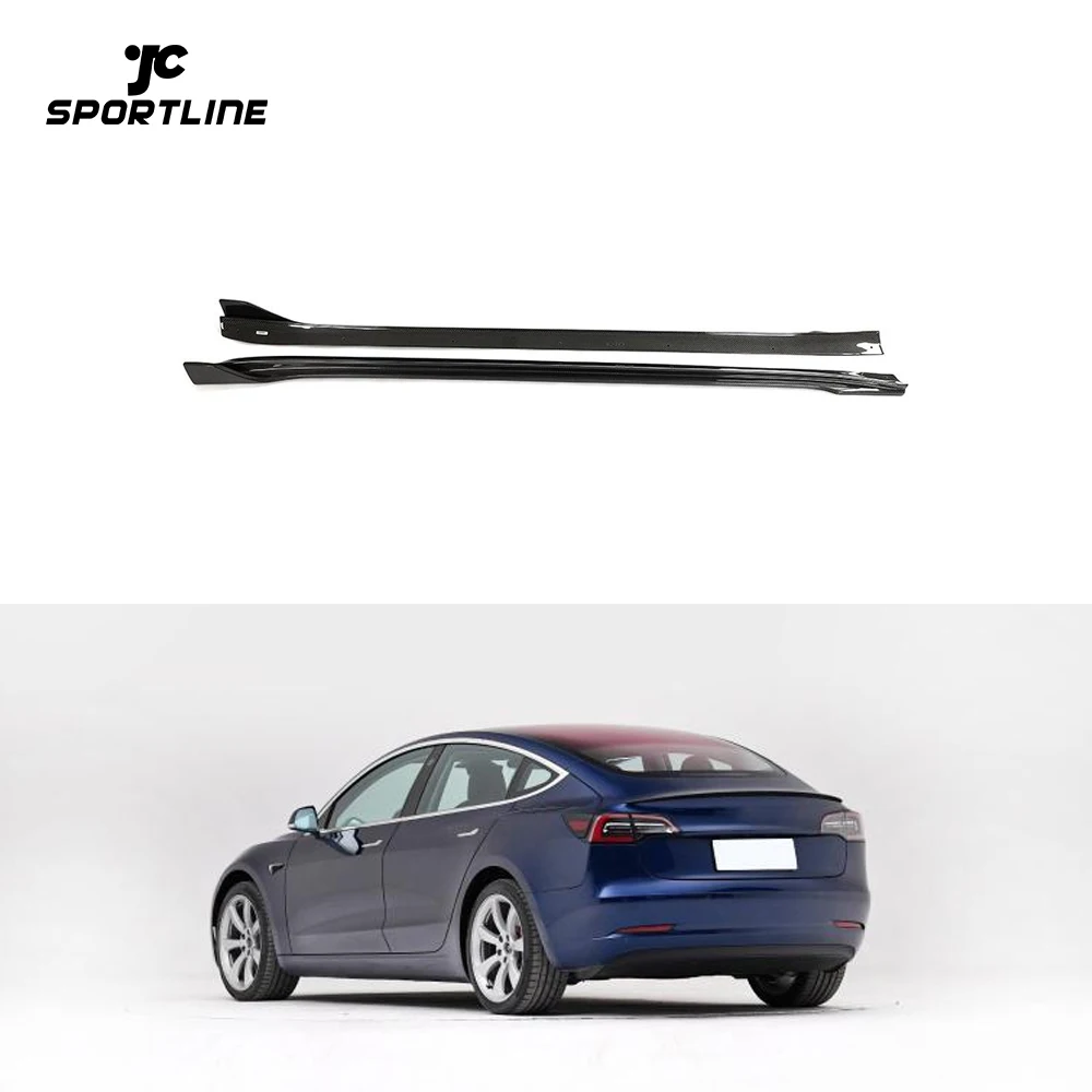 

Carbon Fiber Electric Car Side Splitter For Tesla Model 3 Electric 2016-2020