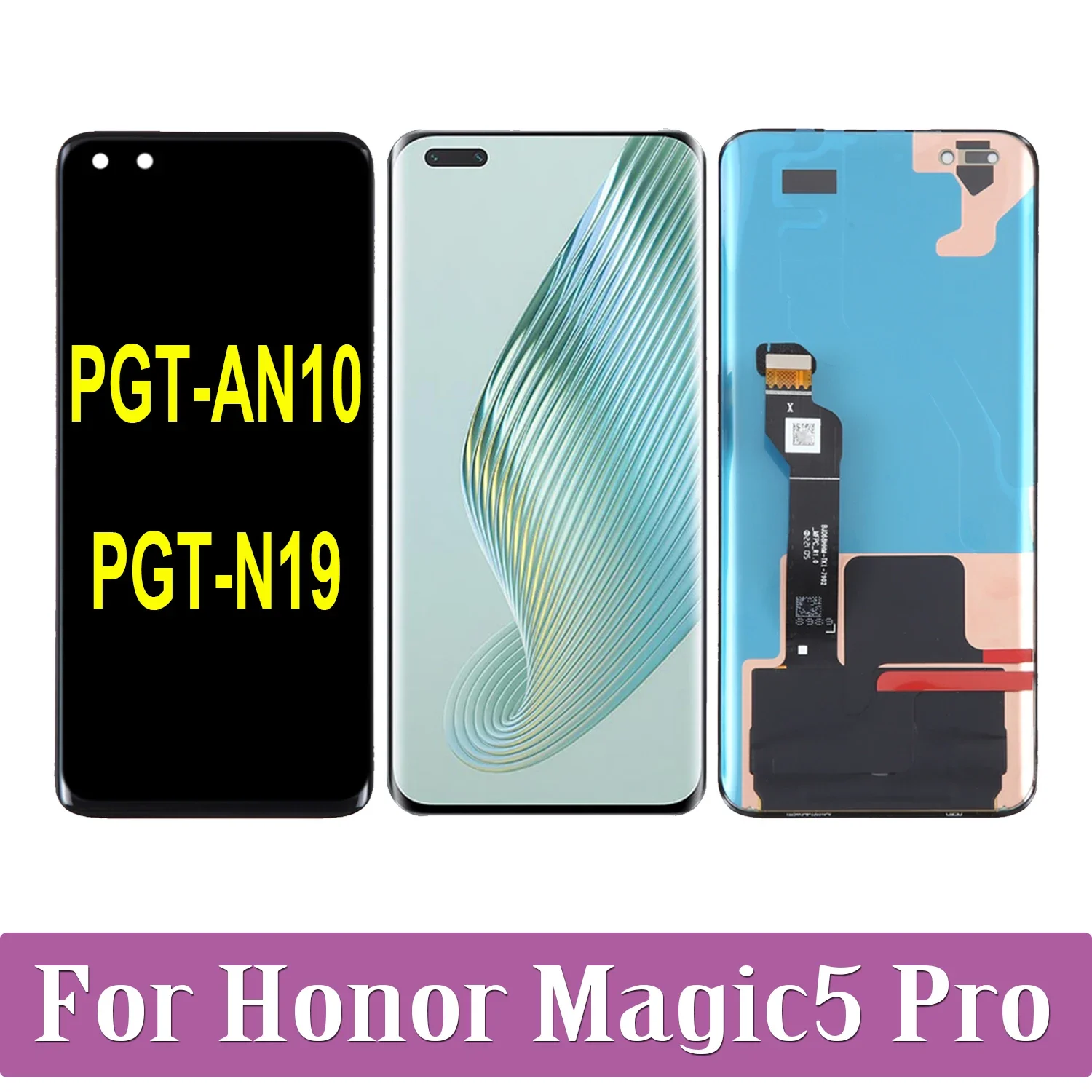 For Huawei Honor Magic5 Pro LCD Magic 5 Pro PGT-AN10 PGT-N19 Display Touch Screen Replacement Digitizer Assembly