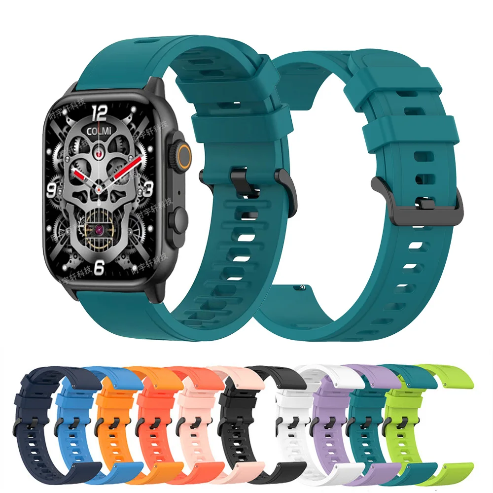 20mm 22mm Silicone Strap For COLMI C81 C80 C61 C60 Smartatch Sports Band For COLMI P28 Plus/P8 P73 P42 P71 P68 P60/M41 Correas