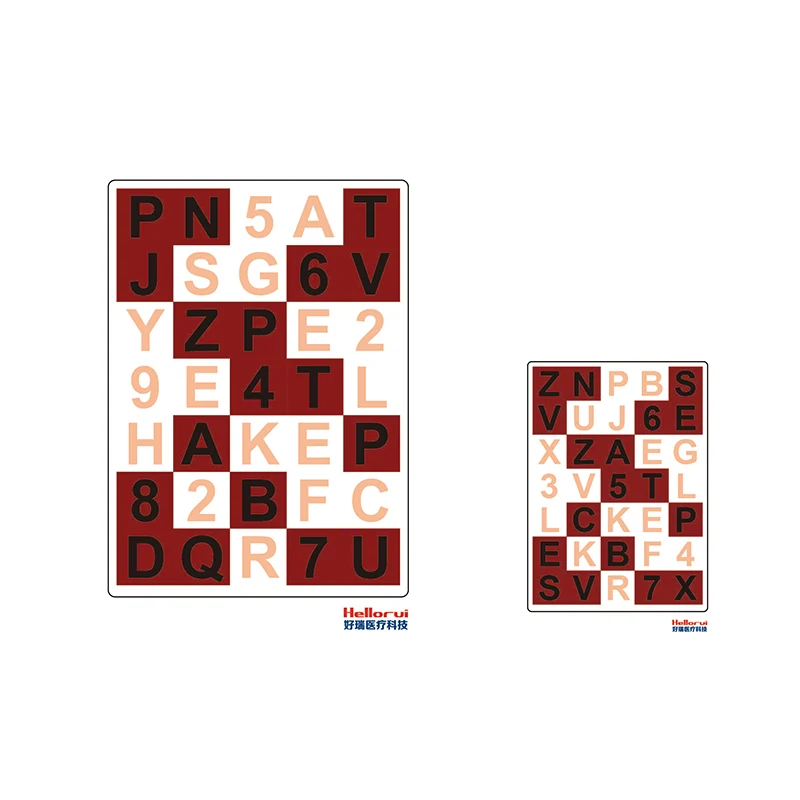 Anti-Suppression VT Training Charts with Numbers & Letters Visual Therapy Cards for Disinhibition & Accommodative Exercise