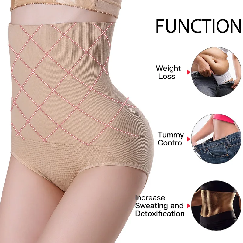 UBAU Women Seamless High Waist Shaping Panties Breathable Slimming Tummy Underwear Hip Lift Ladies Briefs Body  Corset Panty