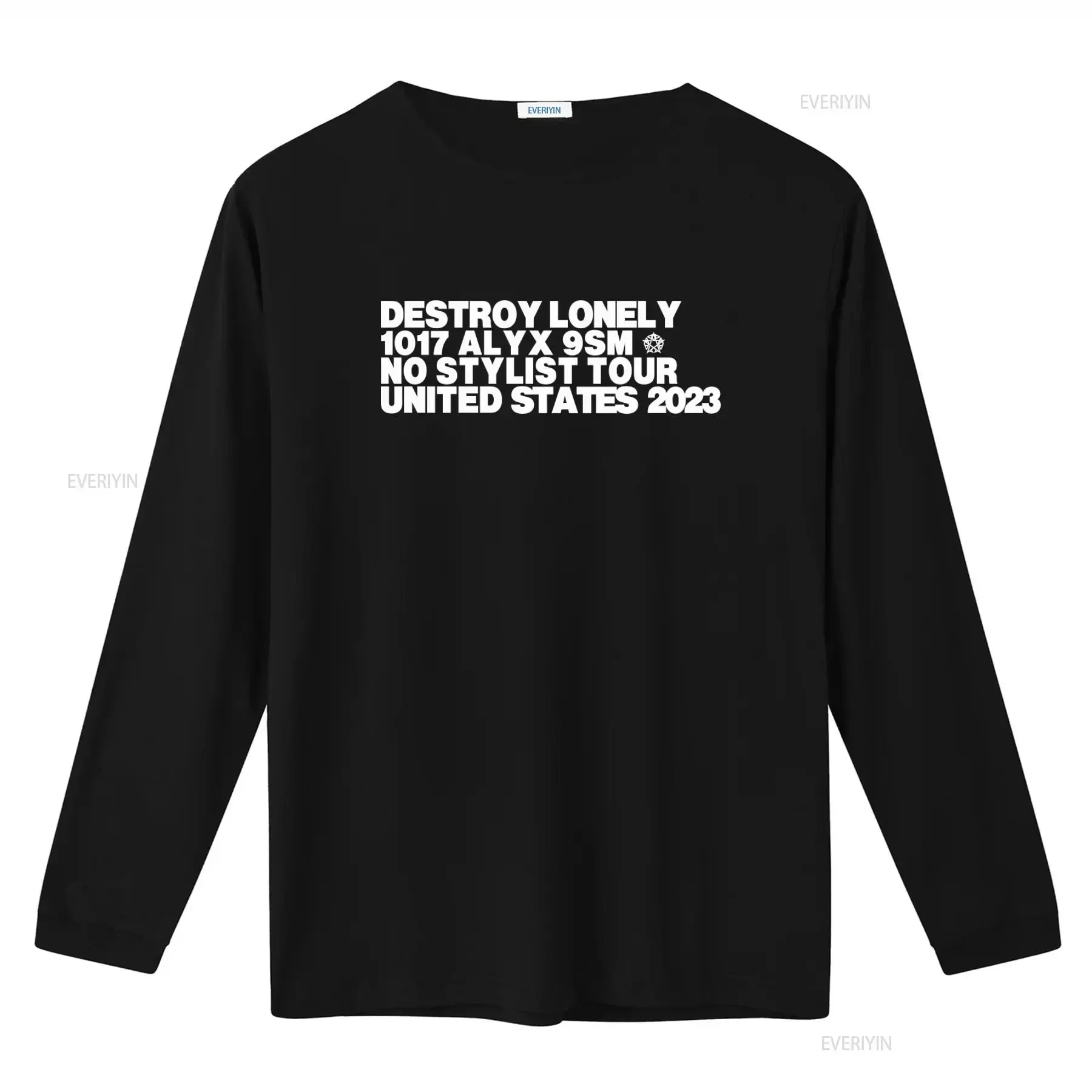 Destroy Lonely 1017 Alyx 9sm No Stylist Tour United States 2023 Heavy Cotton T Shirt vintage Washed Top For Everyday Wear