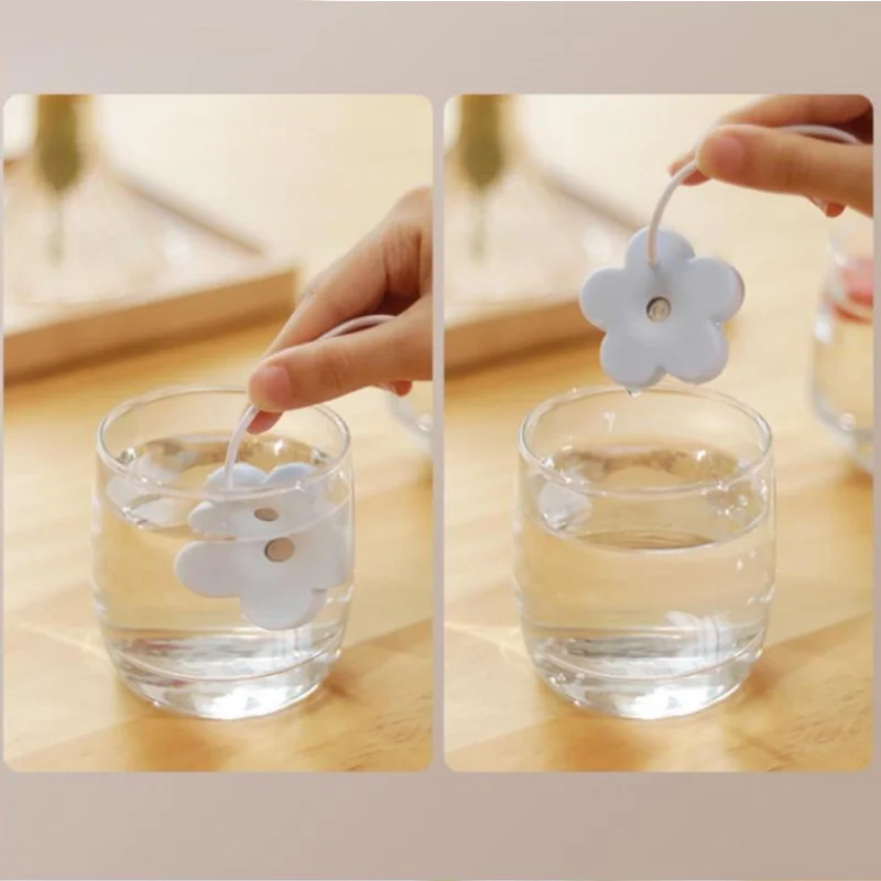 Small Flower USB Humidifier Creative Cute Atomization Mist Maker Portable Waterproof Air Humidifier White Blue