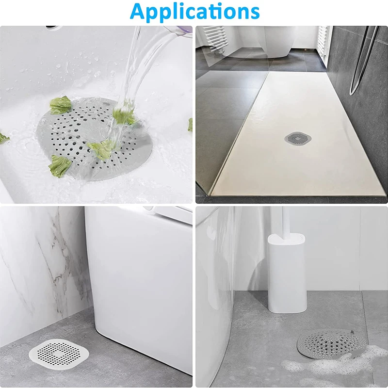 Kitchen Sink Filter Anti-clogging Sealing Pad Bathroom Floor Strainer Shower Sewer Drains Cover Household Hair Catcher Stopper