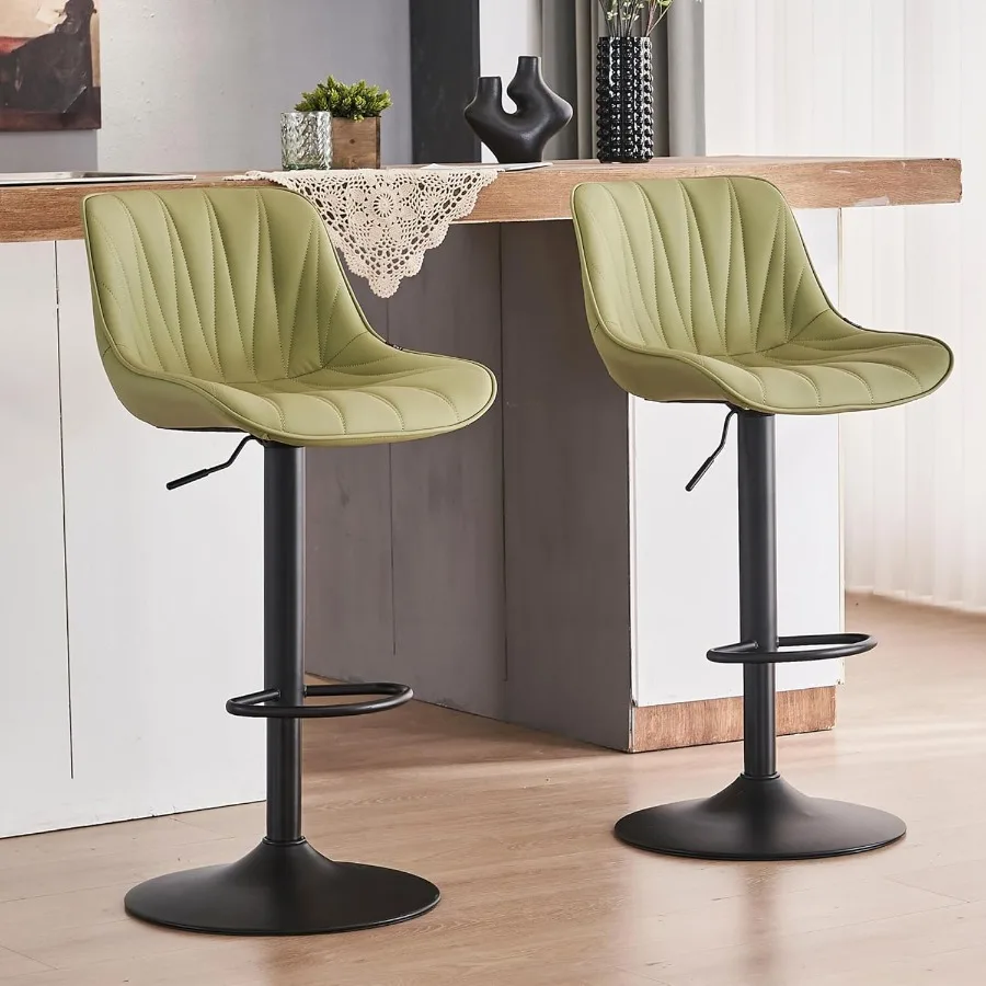 

Набор барных стульев из 232-дюймовой обивки из искусственной кожи, поворотные табуреты-стойки, барные стулья со спинкой для кухонного острова