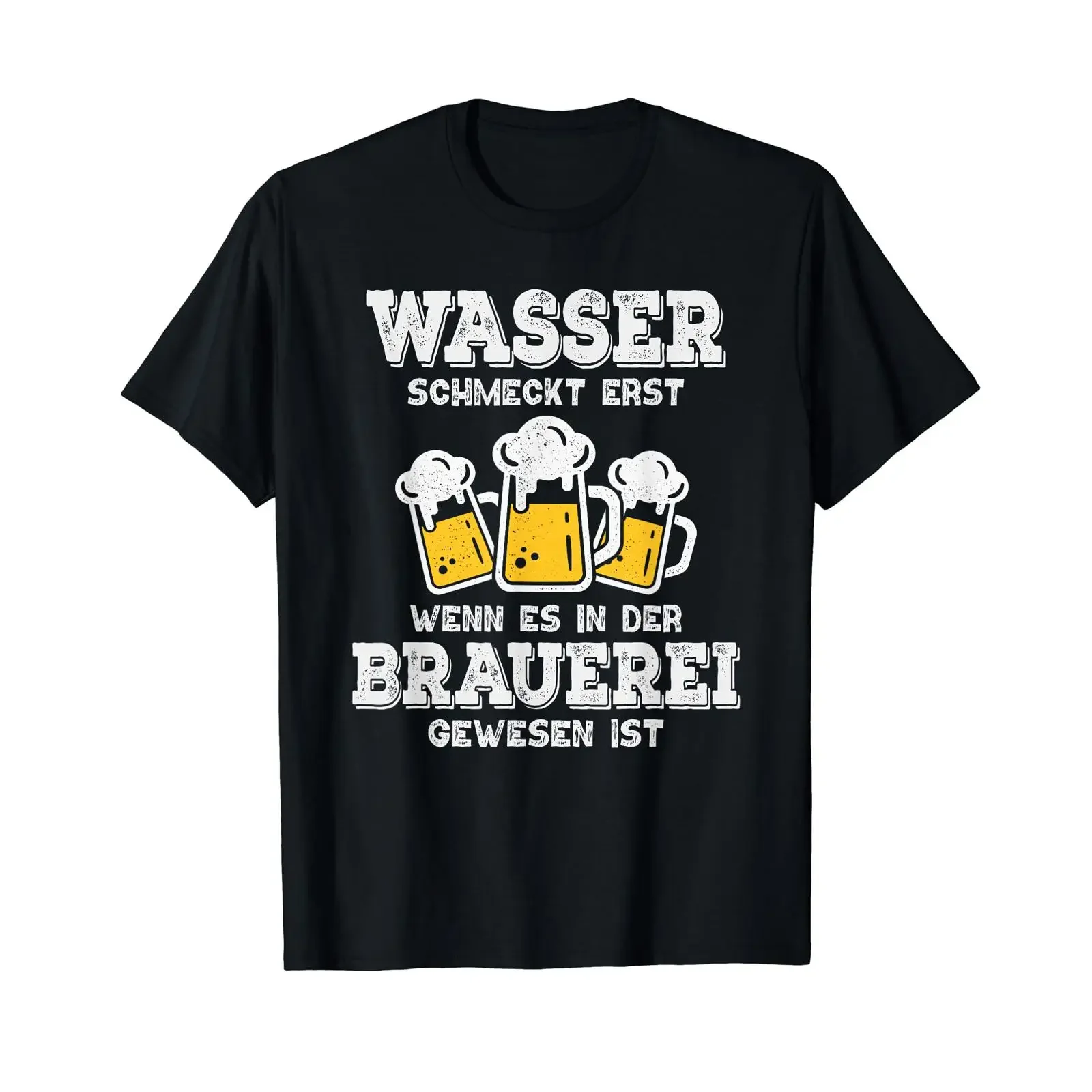 Water Only Tastes Good After It's Been in the Brewery T Shirt vintage Washed Breathable graphic Soft designer clothes Stretched