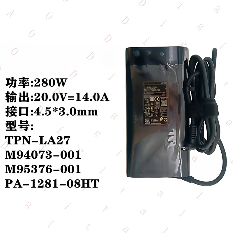 BR  for Hp Light and Shadow Elf 5 6 7 8 9 10 OMEN 16-U  16-N 16-K 16-xf 16-WF 230W 280W Notebook Power adapter charger