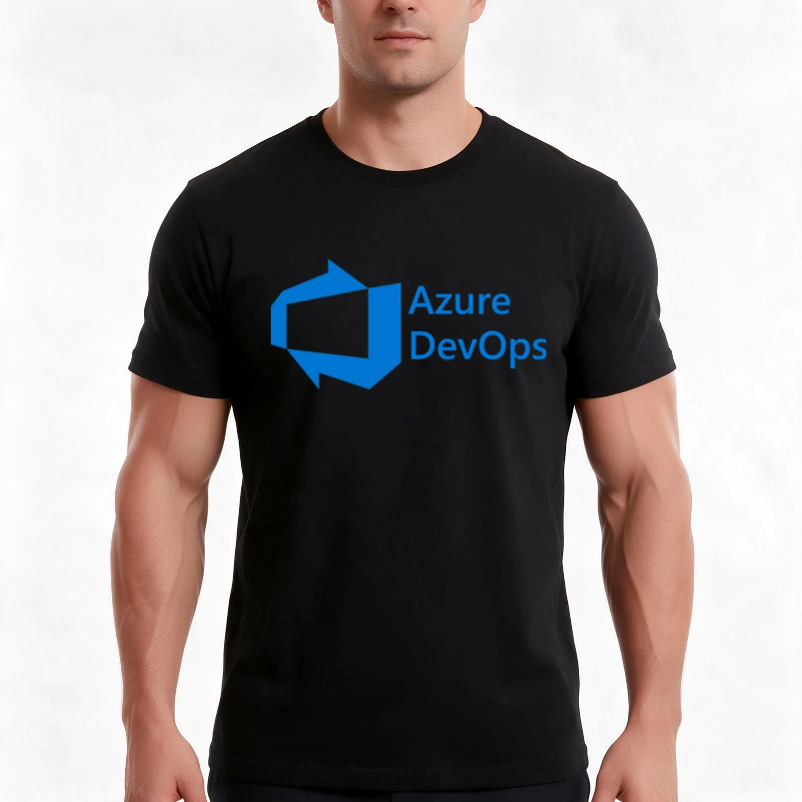 Azure DevOps T-Shirt Summer Casual Cotton Tee Oversized Streetwear Tops Vintage Graphic Print Loose Fit Short Sleeve