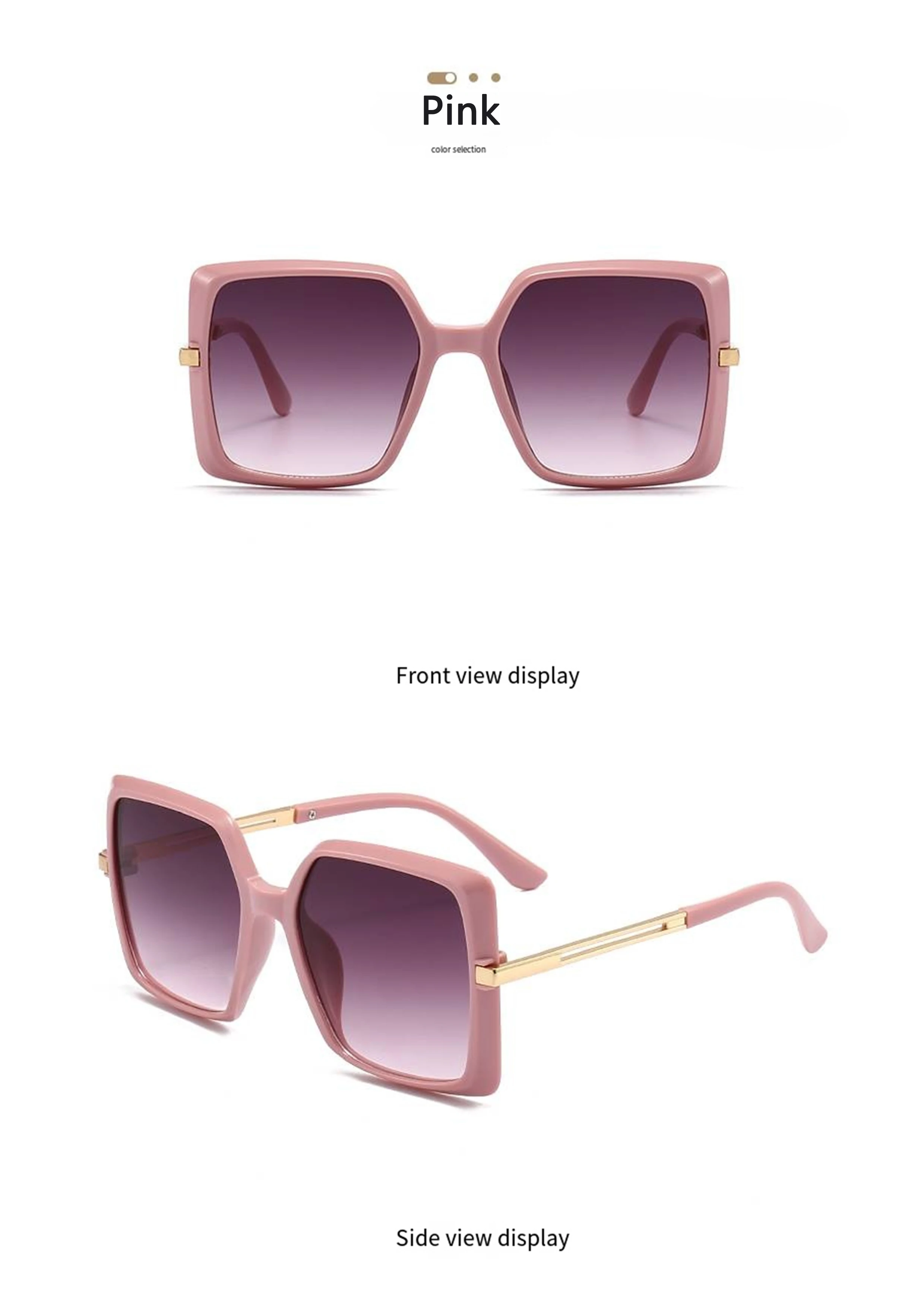 Neue klassische Retro-Sonnenbrille mit quadratischem Rahmen, stilvoll und schlankmachend, UV-schützende Damen-Sonnenbrille 4271 – Detail 13