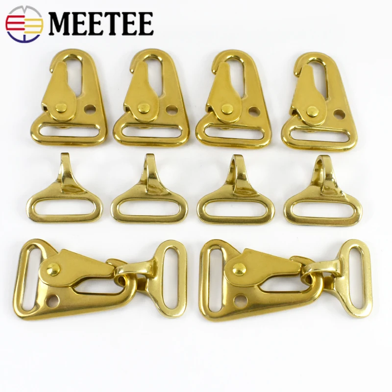 

1Pc 29/50mm Solid Brass Snap Buckle Pet Collar Backpack Clasp Keychain Bag Metal Buckles Belt Loop Hook DIY Sewing Accessories