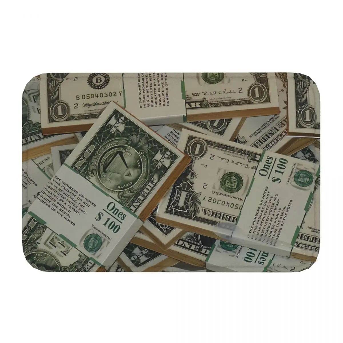 Money Bath Mat Ones $ 100 Doormat Living Room Carpet Balcony Rug Home Decor