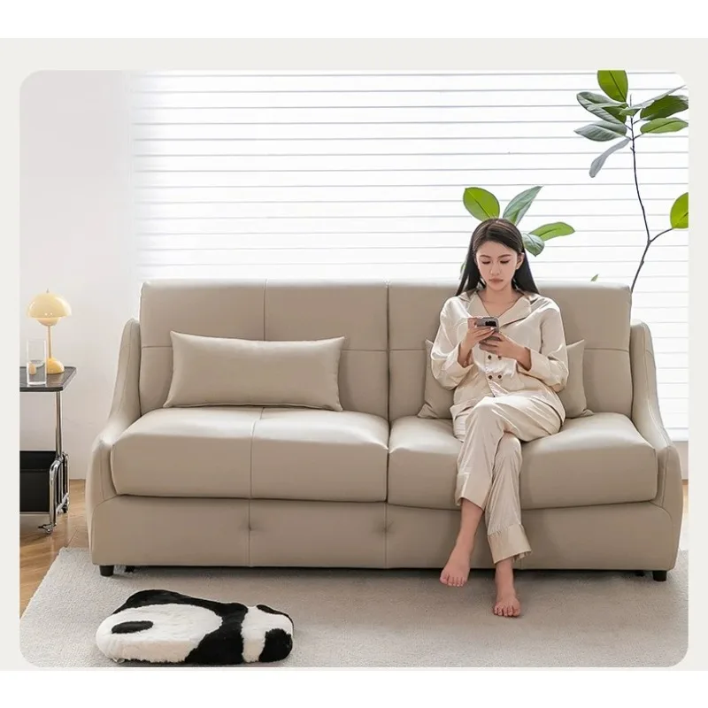 

Foldable flipping sofa bed with mattress type integrated dual-purpose living room