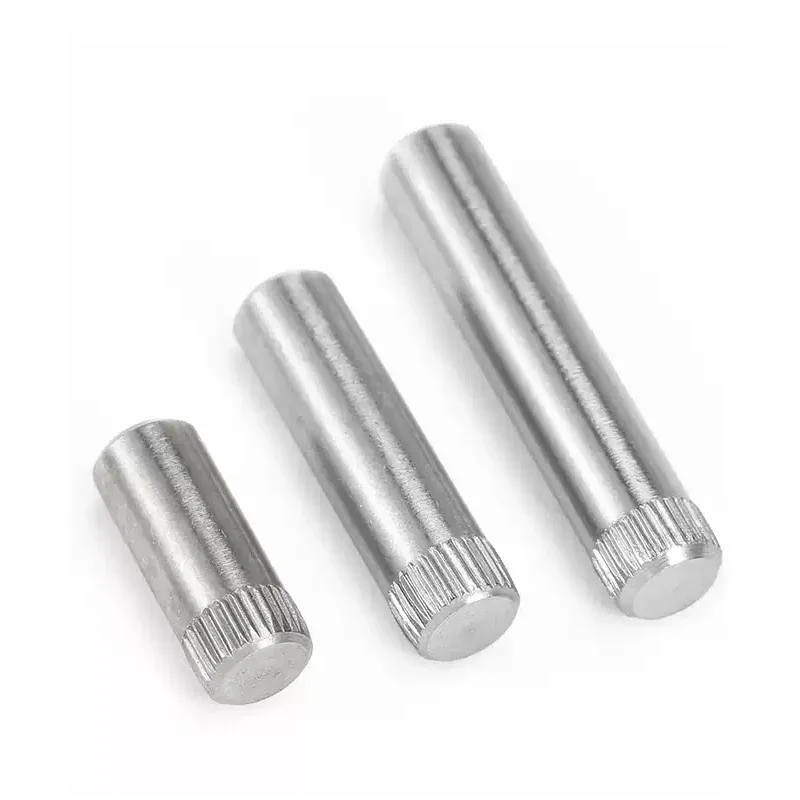 2~30pcs Knurled Pin 304 Stainless Steel Cylindrical Dowel Shaft Pin Toy Connecting Rod Lock M1.5 M2 M2.5 M3 M4 M5 M6M8 Hinge Pin