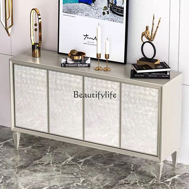 01 نموذج إبداعي لمدخل المنزل وغرفة المعيشة وخزانة تقسيم حديثة وخفيفة فاخرة لتزيين الطعام وخزانة جانبية #4