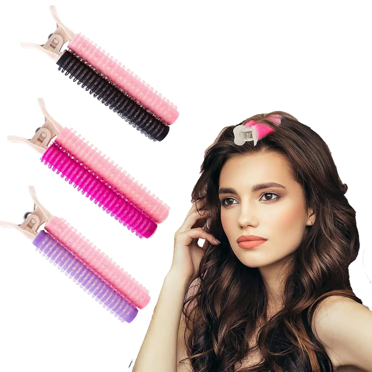 

2cs Volumizing Hair Clips Hair Root Clips, Hair Curlers for Bangs and Roots, Fast Hair Styling Tools, Lightweight and Portable