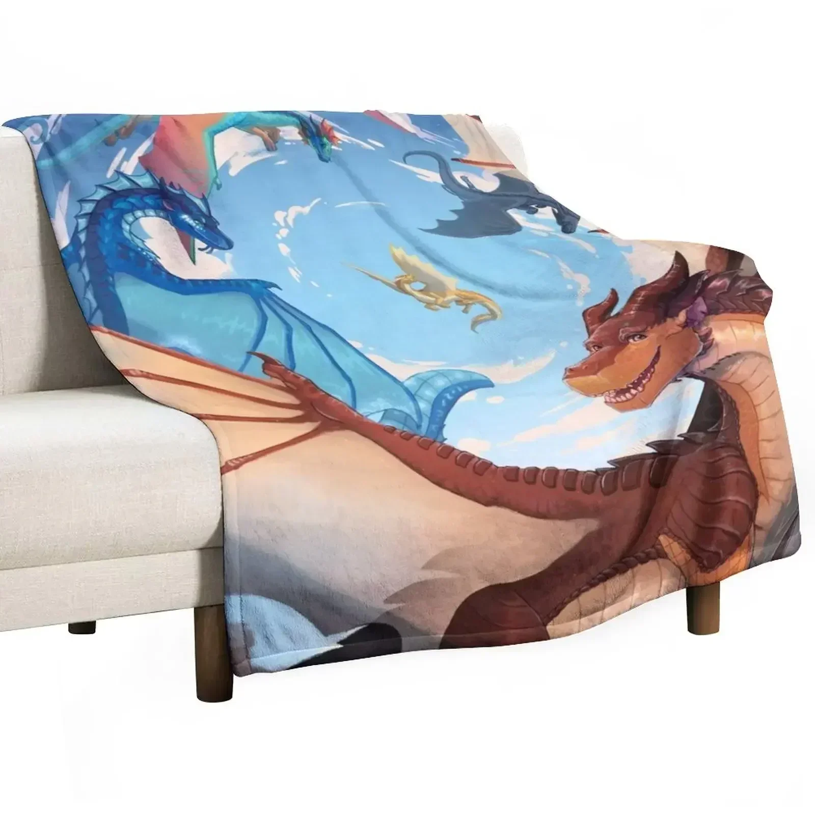 Wings of Fire - Clay and the Dragonets of Destiny Throw Blanket manga Vintage Tourist Luxury Brand Blankets