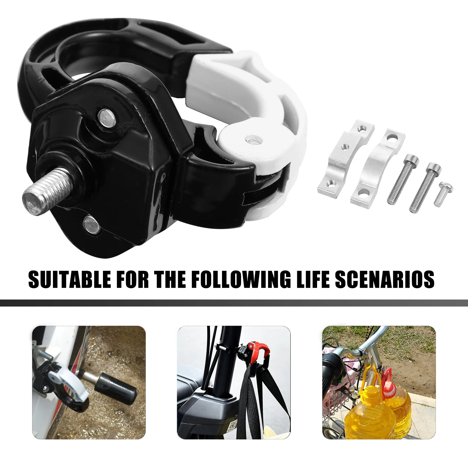 

1 Set O Ring Hook Durable Aluminum Alloy Electromobile Scooter Motorcycle Corrosion Resistant Heavy Duty Modification Accessory
