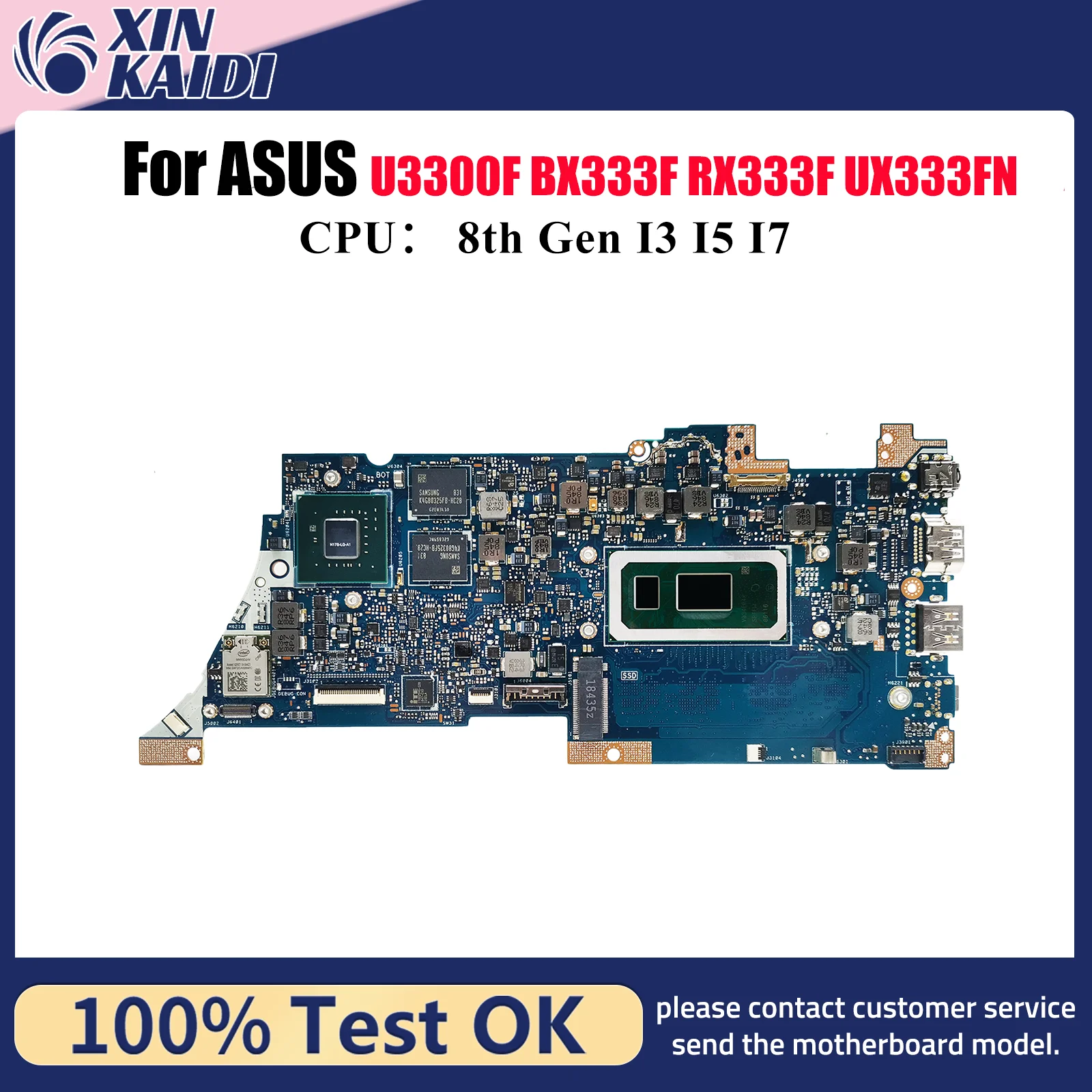 

UX333FN Материнская плата для ноутбука ASUS ZenBook U3300F UX333F RX333F UX333FN BX333F Материнская плата с процессором I3 I5 I7 100% тесты OK stk
