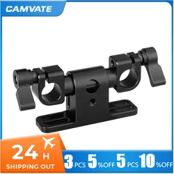 CAMVATE Adjustable 15mm Dual Rod Clamp Railblock With Rod Adapter 1/4