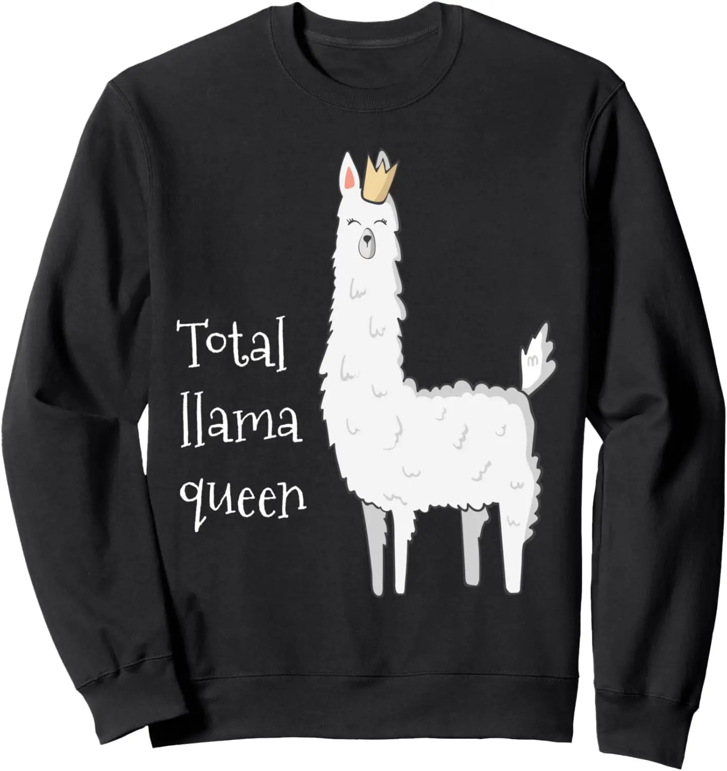 

Total Llama Queen Симпатичная толстовка с ламой и короной