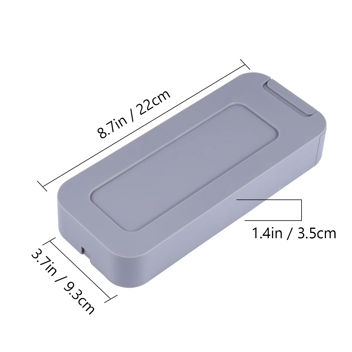 1 قطعة من البلاستيك ABS صندوق تخزين لاصق مخفي رمادي درج نمط حامل قلم منظم مكتب لقرطاسية المكتب