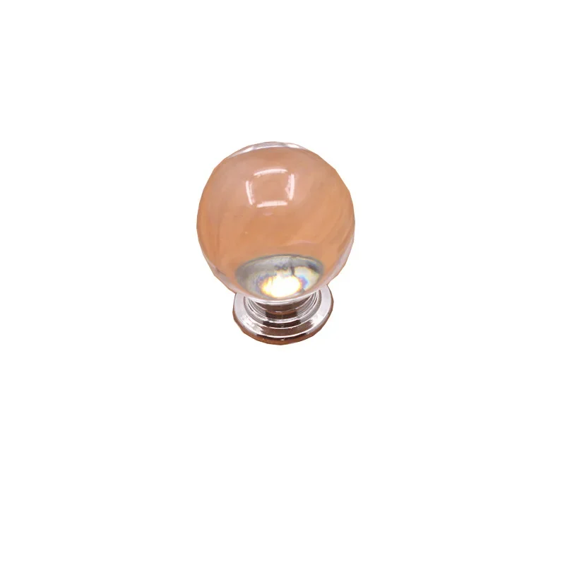 Crystal handle Single-hole drawer Cabinet Wine cabinet Wardrobe door k9 Clear glass 30mm spherical furniture cabinet handle