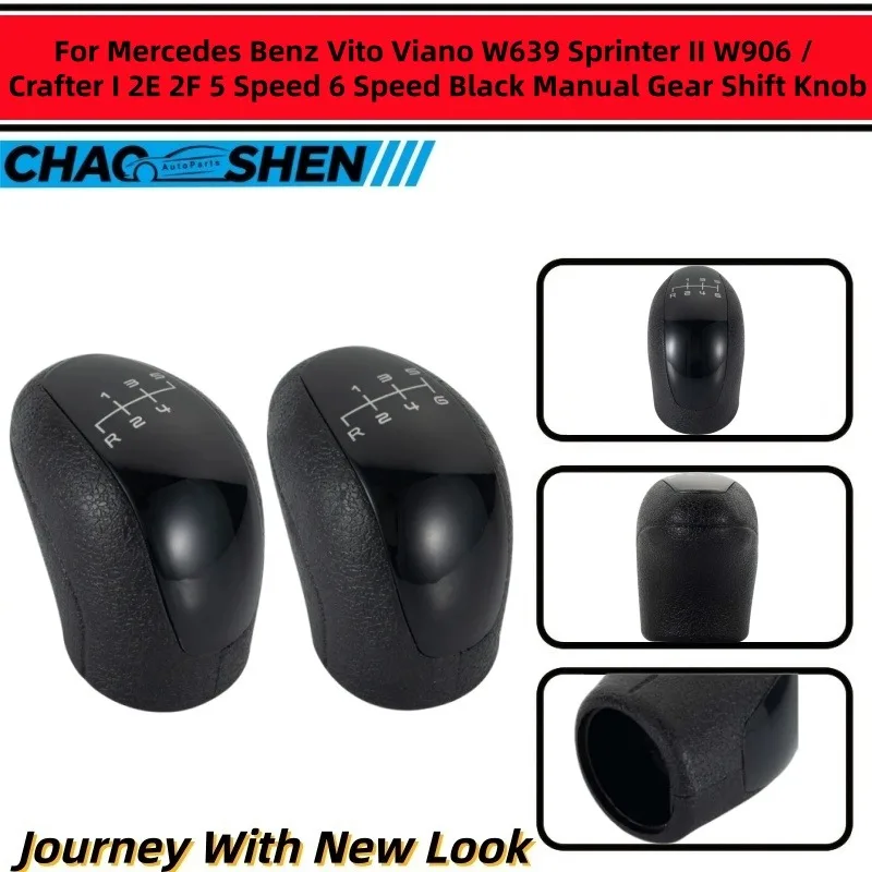 Manual Shift Knob For Mercedes Benz W 906 W906 06-18 Vito Viano W639 03-10 Crafter I 2E 2F Car Accessories