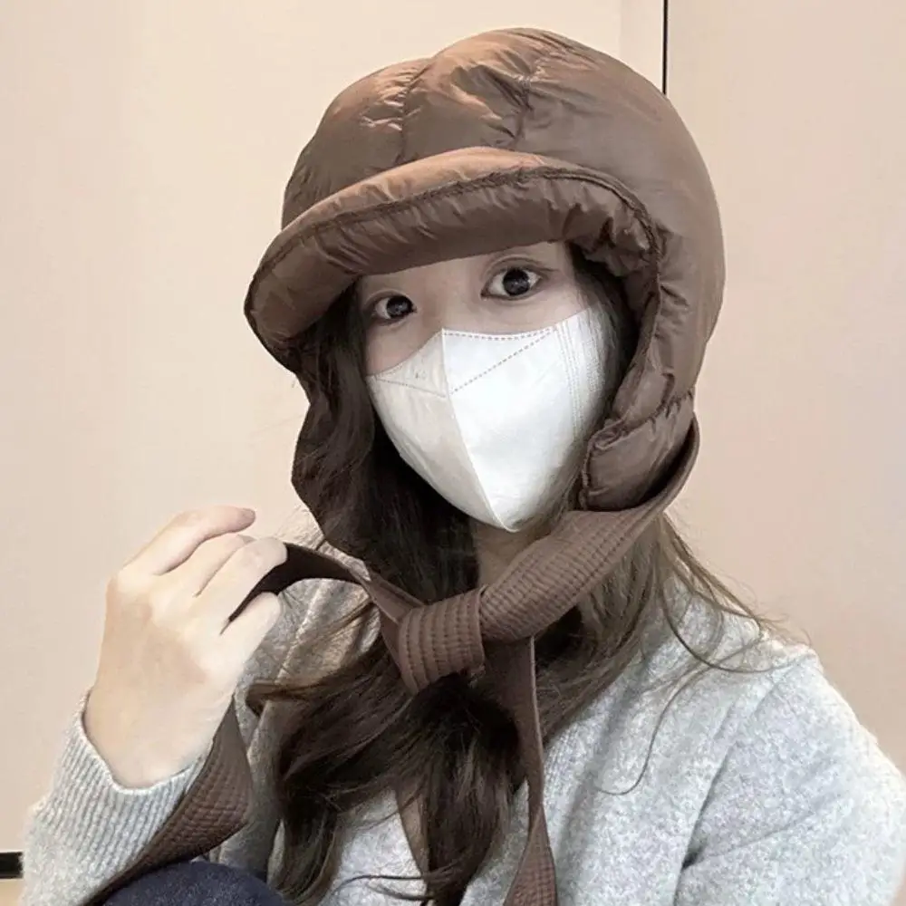 Chapeaux de bombardier épais et chauds pour femmes, casquettes russes, mode coréenne, chapeau à oreillettes, Sport de plein air, Ski, Protection des oreilles, pull, hiver