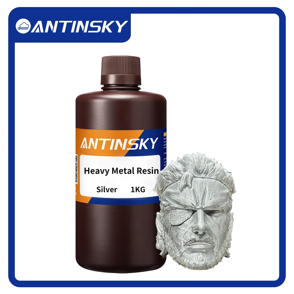 

Antinsky Heavy Metal Resin Metallic-colored for DLP LCD resin 3d printer 405nm 1kg 3d printing material Liquid 3d resin